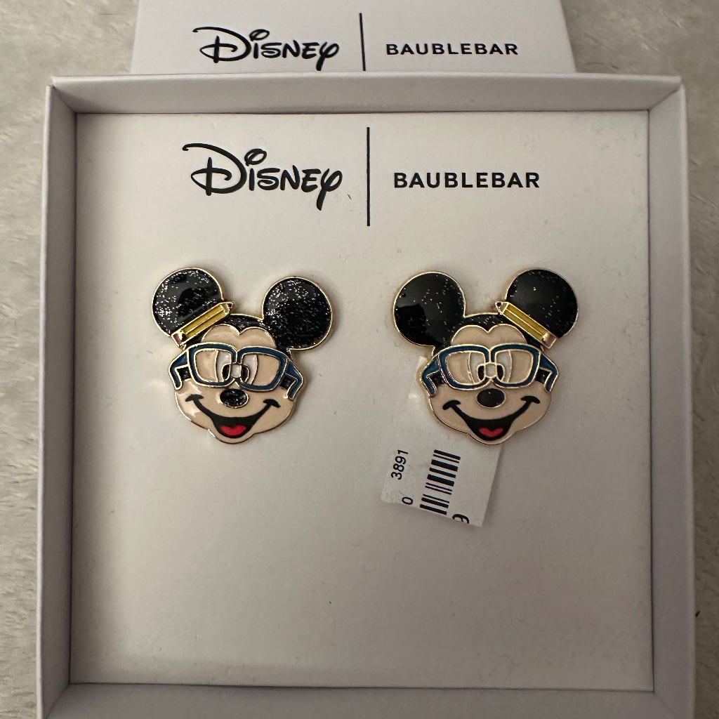 Nib Disney Baublebar Earrings Mickey